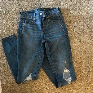 American Eagle Outfitters Blue Distressed Jeans
